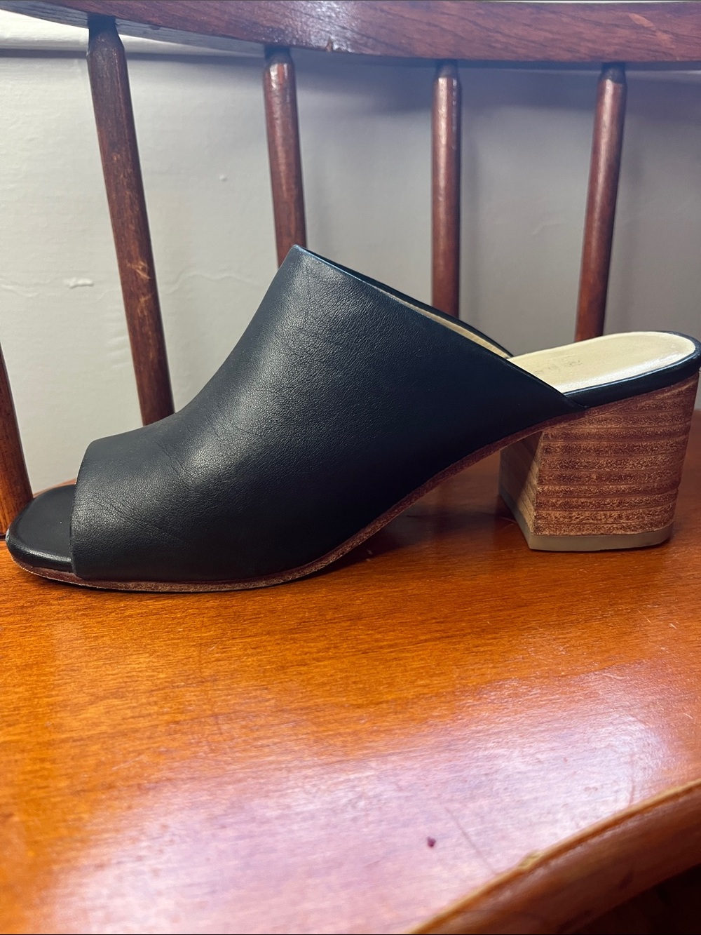 Nisolo Paloma Open Toe Mule Black Leather Sandals Women’s Size 7 - Picture 8 of 11